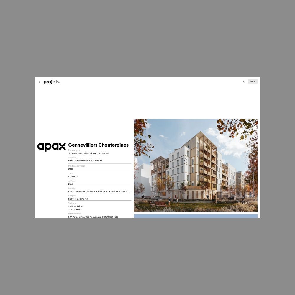 Page projet